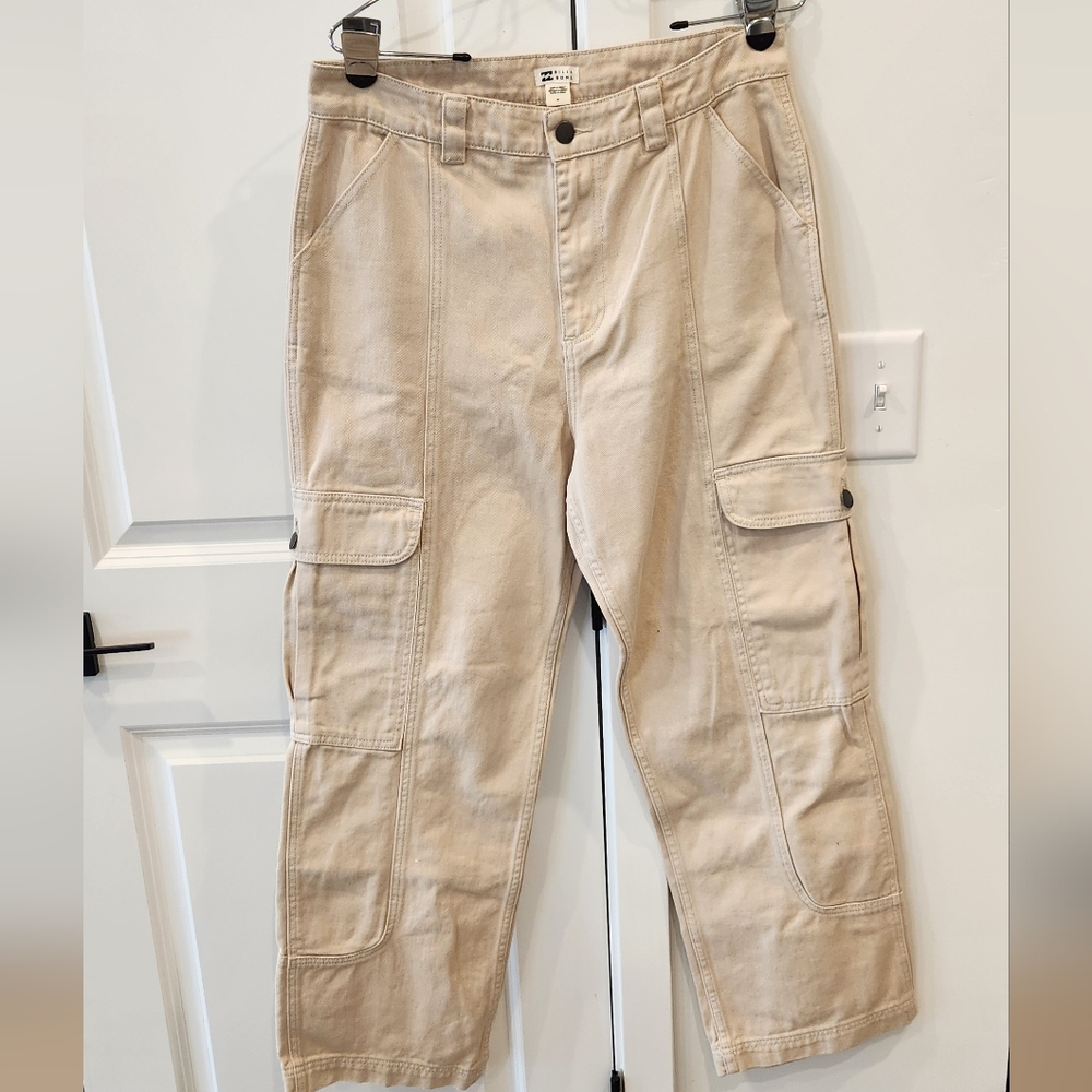 Billabong Womens Cream Cargo Pants